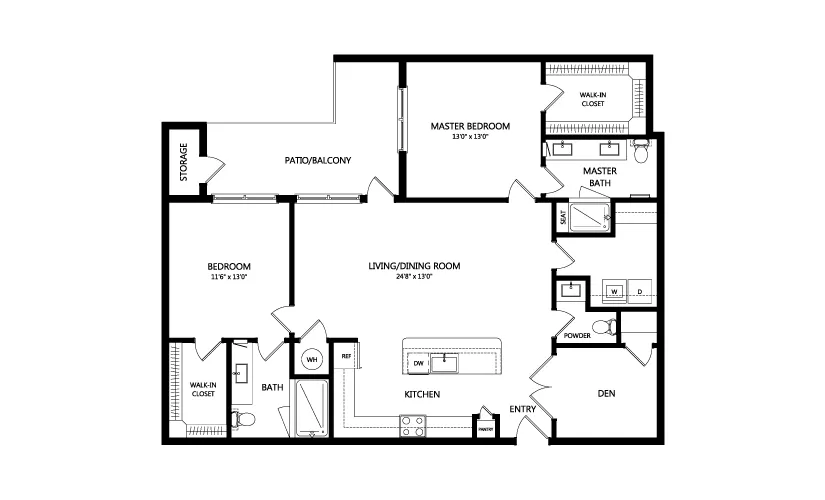 Everleigh Forestwood Rise apartments Dallas Floor plan 22