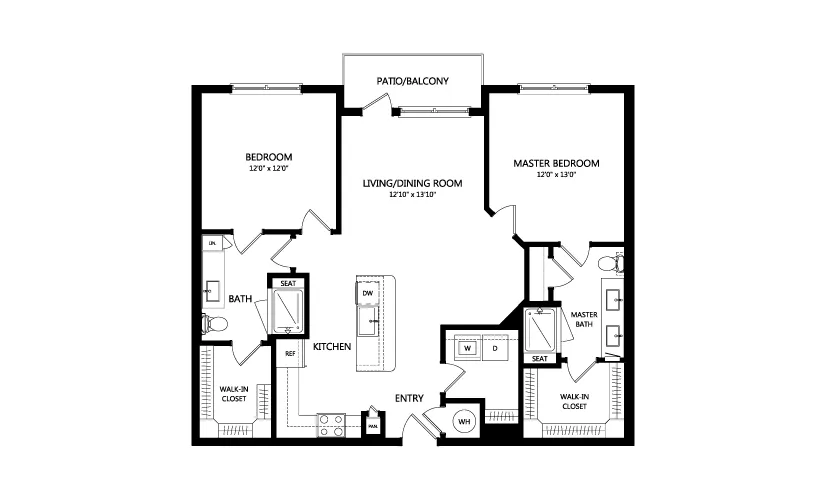 Everleigh Forestwood Rise apartments Dallas Floor plan 23