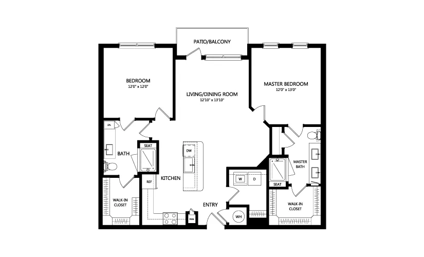 Everleigh Forestwood Rise apartments Dallas Floor plan 24