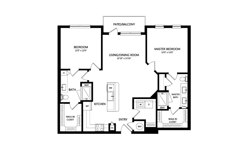 Everleigh Forestwood Rise apartments Dallas Floor plan 26