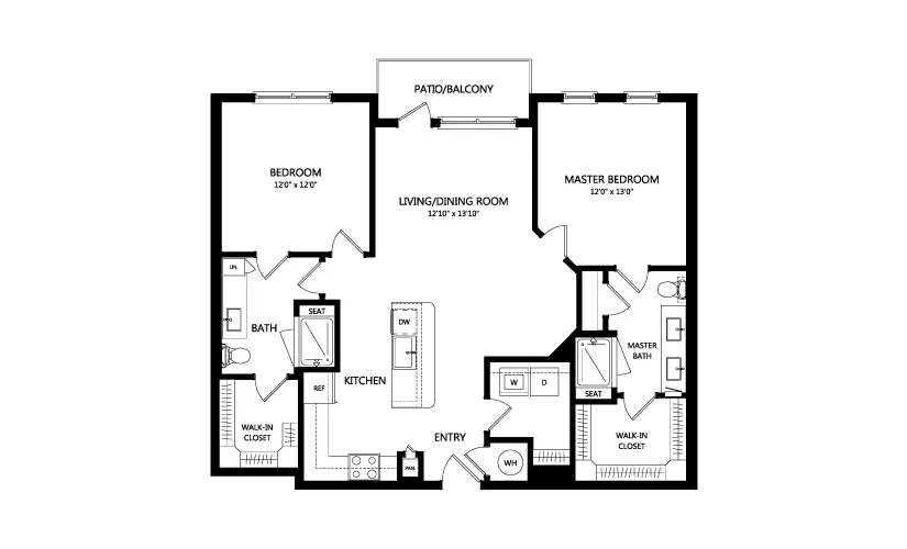 Everleigh Forestwood Rise apartments Dallas Floor plan 27