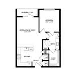 Everleigh Forestwood Rise apartments Dallas Floor plan 3