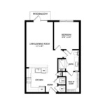 Everleigh Forestwood Rise apartments Dallas Floor plan 4