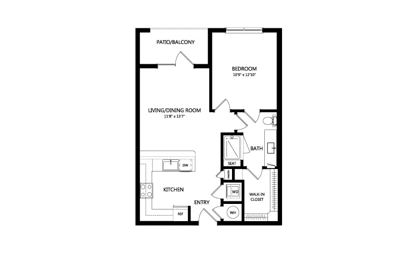 Everleigh Forestwood Rise apartments Dallas Floor plan 5