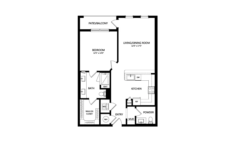 Everleigh Forestwood Rise apartments Dallas Floor plan 7
