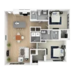 Everra Midtown Park Rise apartments Dallas Floor plan 9