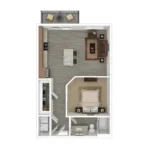 Evoke Rise apartments Dallas Floor plan 1
