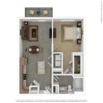Evoke Rise apartments Dallas Floor plan 2