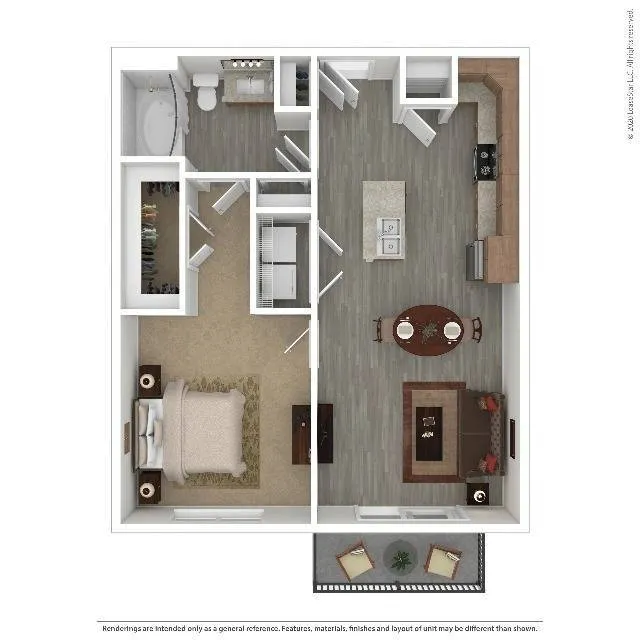 Evoke Rise apartments Dallas Floor plan 3