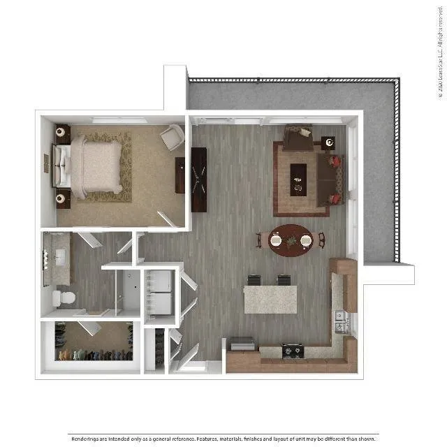 Evoke Rise apartments Dallas Floor plan 9