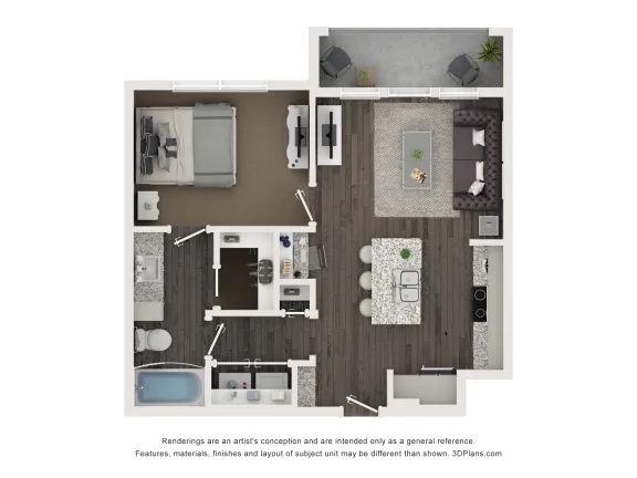 FarmHouse121 Rise apartments Dallas Floor plan 3