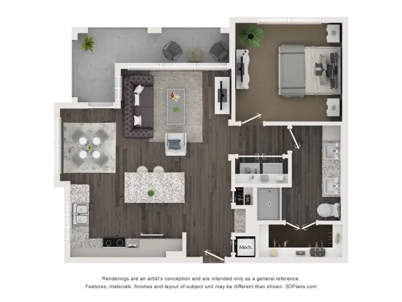 FarmHouse121 Rise apartments Dallas Floor plan 4