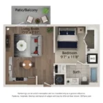 Ferro Rise apartments Dallas Floor plan 2