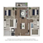 Ferro Rise apartments Dallas Floor plan 22