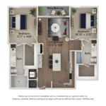 Ferro Rise apartments Dallas Floor plan 25