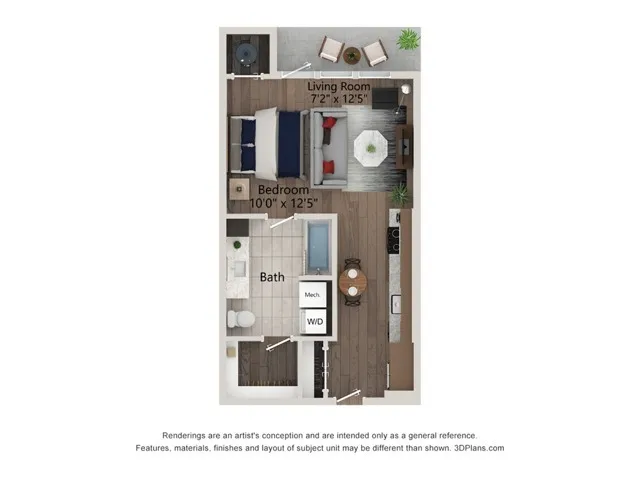 Ferro Rise apartments Dallas Floor plan 3