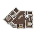 Firewheel Town Village Rise apartments Dallas Floor plan 6