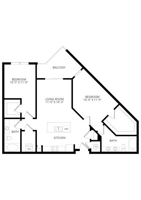 Florence at the Harbor Rise apartments Dallas Floor plan 10