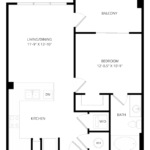 Florence at the Harbor Rise apartments Dallas Floor plan 2