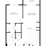 Florence at the Harbor Rise apartments Dallas Floor plan 3