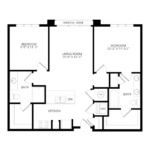Florence at the Harbor Rise apartments Dallas Floor plan 8