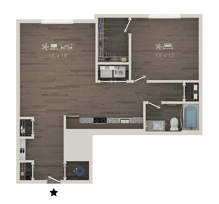 Forena Revelstoke Rise apartments Dallas Floor plan 1