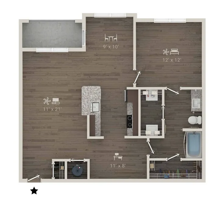 Forena Revelstoke Rise apartments Dallas Floor plan 4
