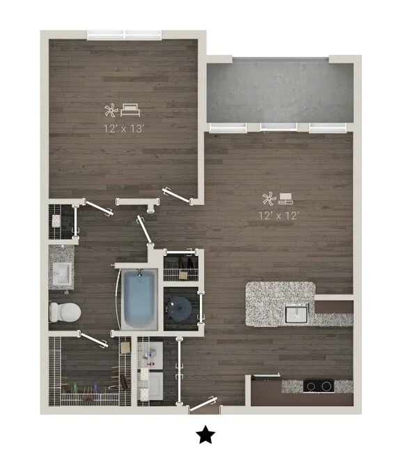 Forena Revelstoke Rise apartments Dallas Floor plan 5