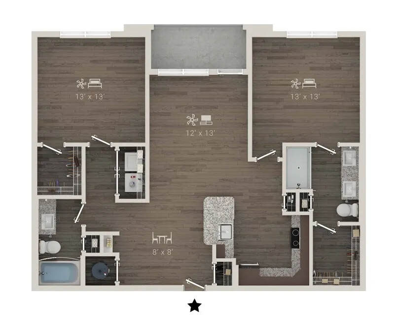 Forena Revelstoke Rise apartments Dallas Floor plan 6