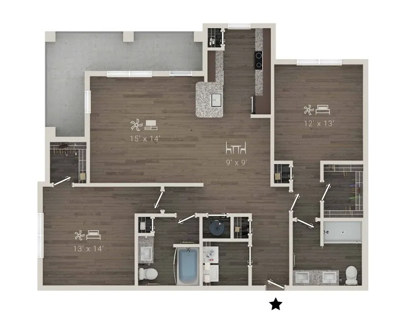 Forena Revelstoke Rise apartments Dallas Floor plan 8