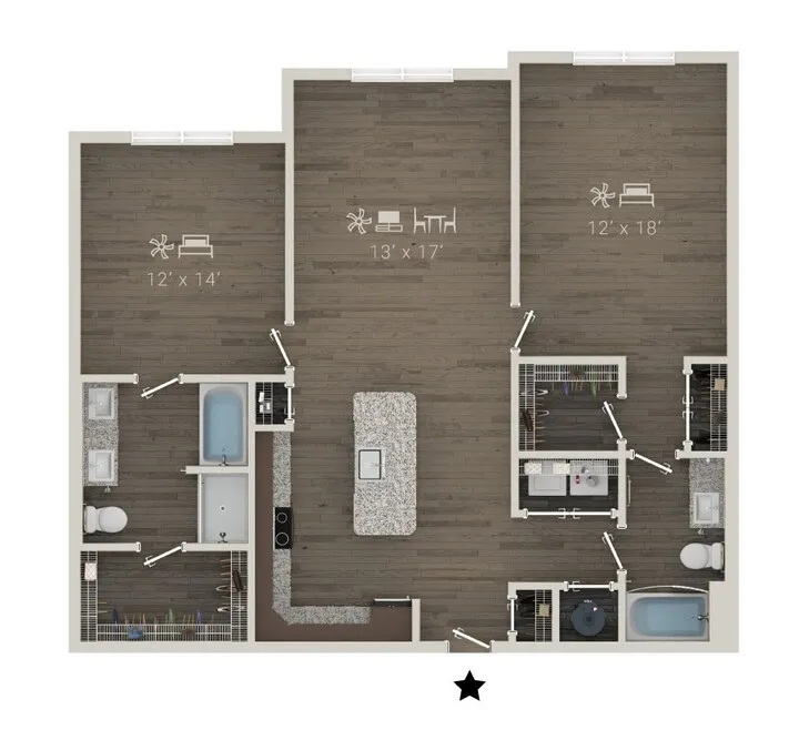 Forena Revelstoke Rise apartments Dallas Floor plan 9