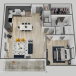 Frankford Station Rise apartments Dallas Floor plan 1