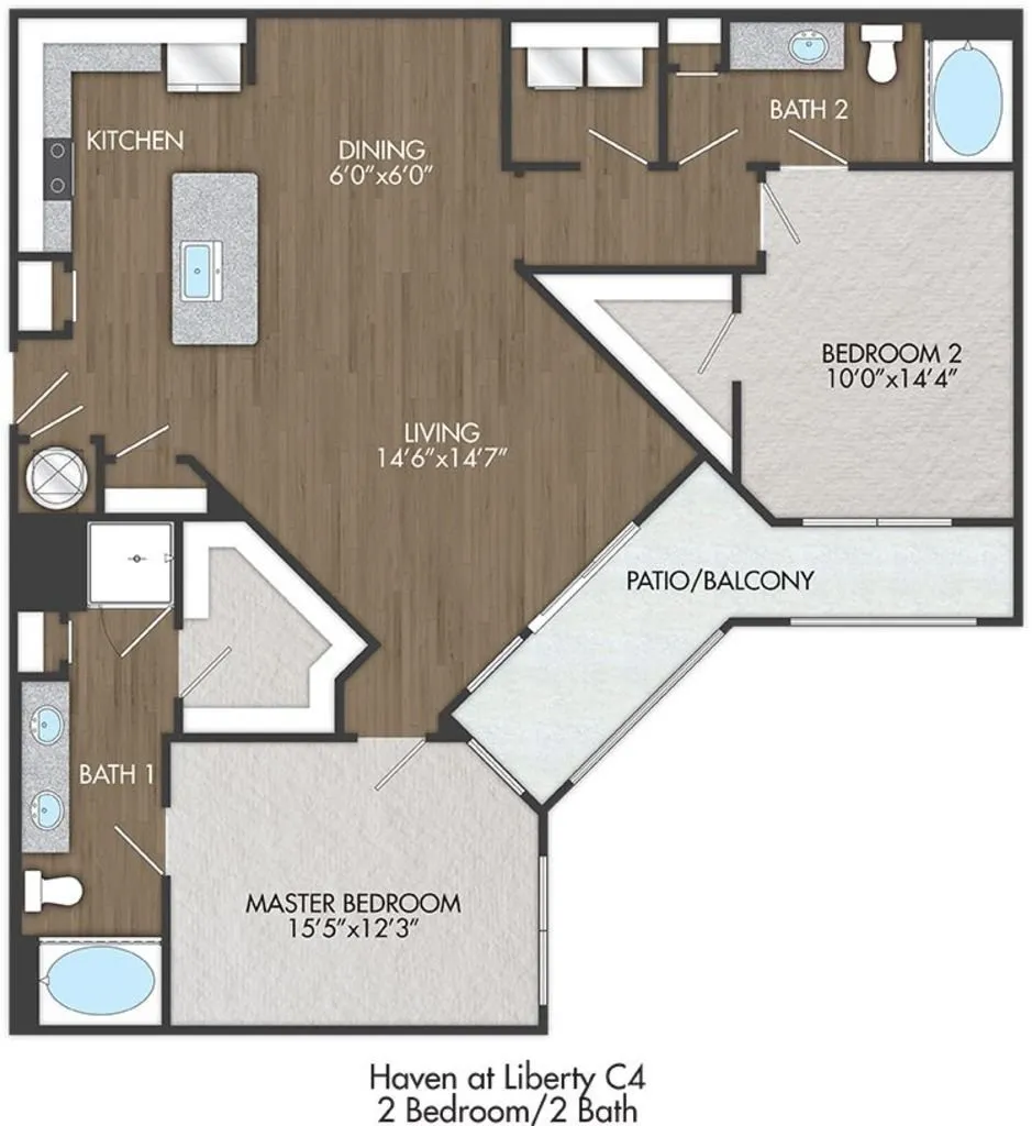Haven at Liberty Hills Rise apartments Houston Floor plan 10