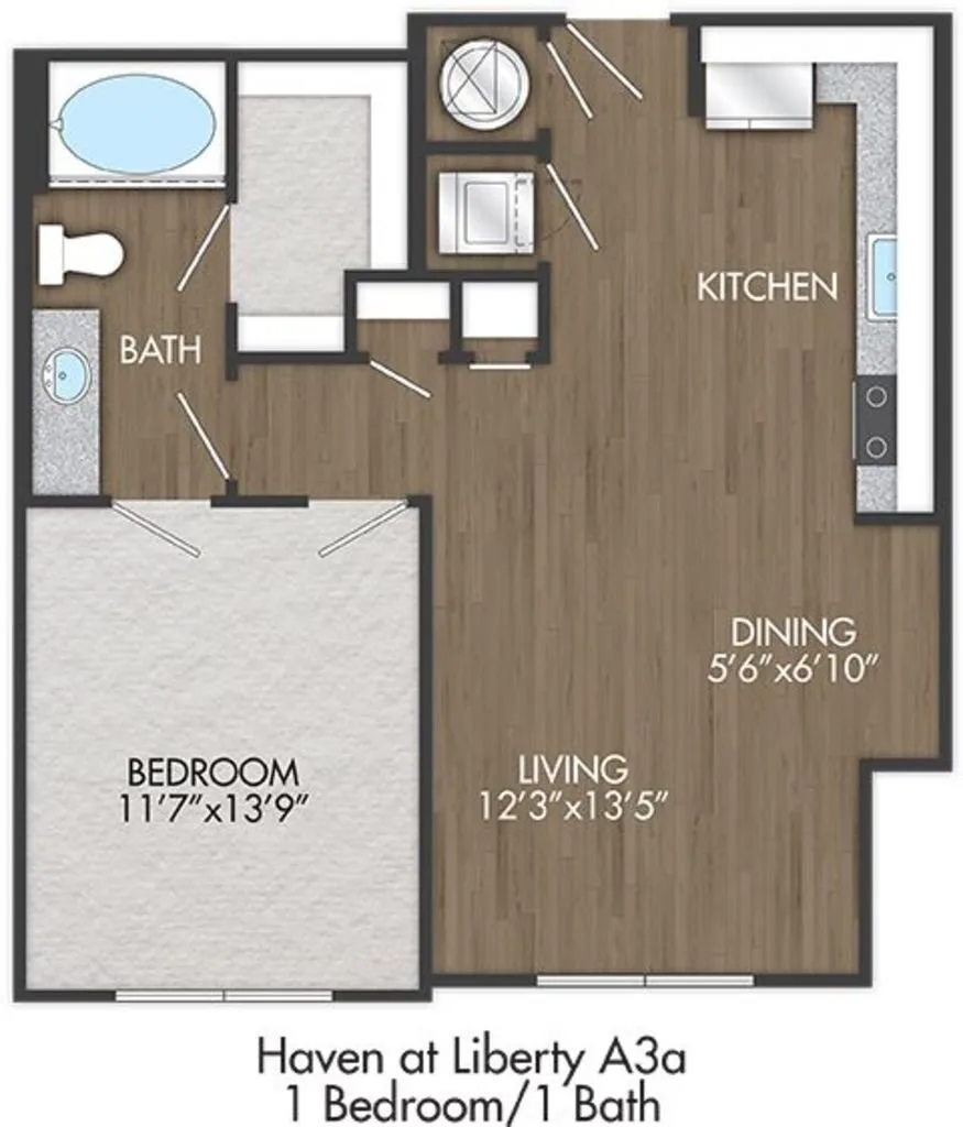 Haven at Liberty Hills Rise apartments Houston Floor plan 3