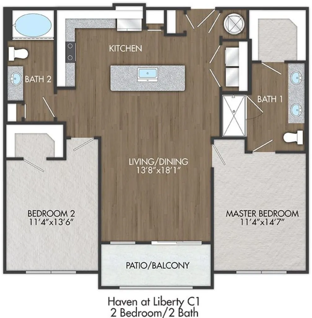 Haven at Liberty Hills Rise apartments Houston Floor plan 6