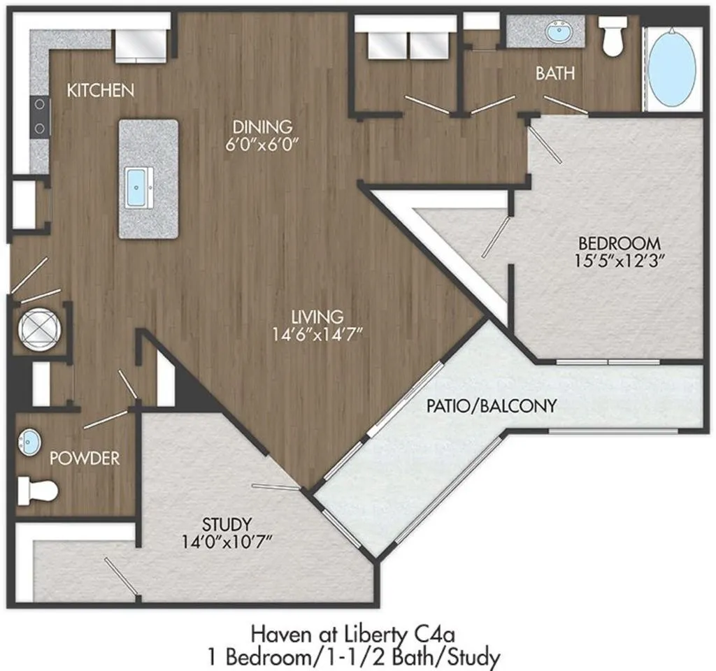 Haven at Liberty Hills Rise apartments Houston Floor plan 7