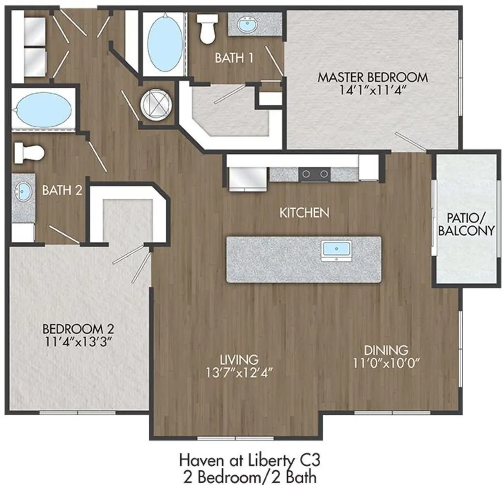 Haven at Liberty Hills Rise apartments Houston Floor plan 8