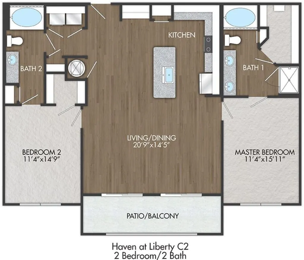 Haven at Liberty Hills Rise apartments Houston Floor plan 9