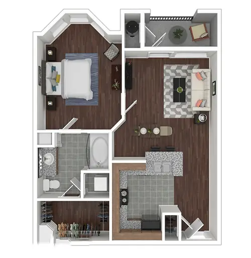 Lakeside Rise Apartments Houston FloorPlan 1