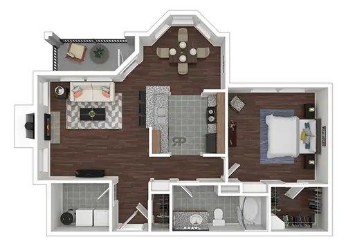 Lakeside Rise Apartments Houston FloorPlan 2