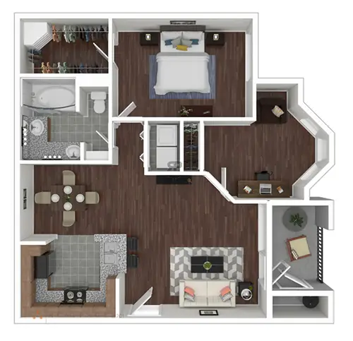 Lakeside Rise Apartments Houston FloorPlan 6