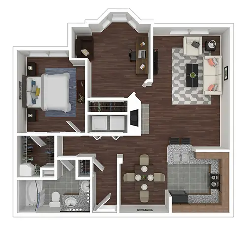 Lakeside Rise Apartments Houston FloorPlan 9