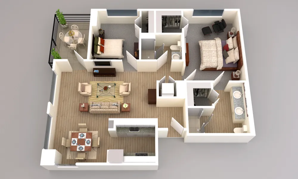 Maravilla at the Domain Rise apartments Austin Floor plan 12