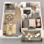 Maravilla at the Domain Rise apartments Austin Floor plan 2