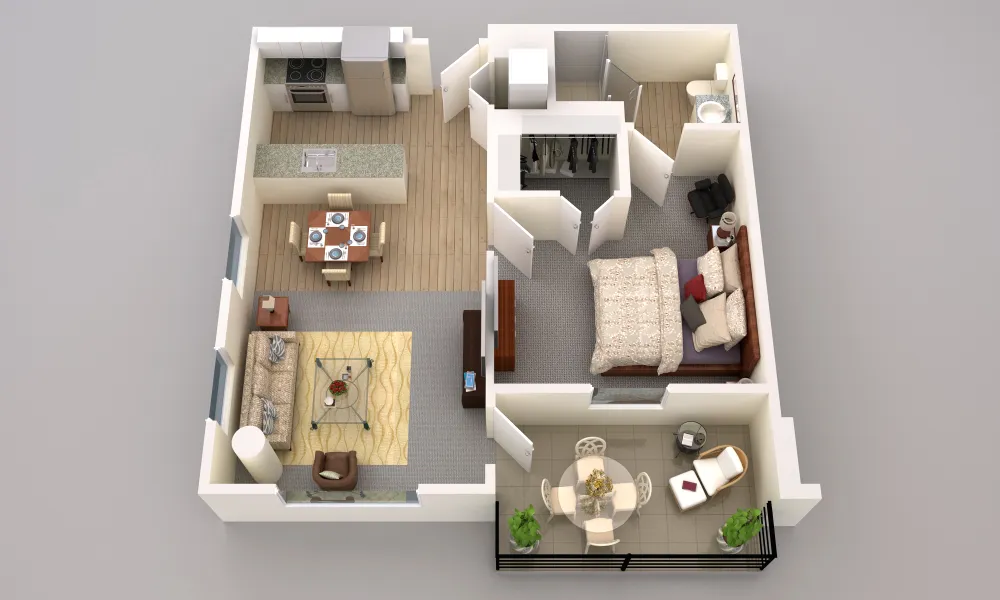 Maravilla at the Domain Rise apartments Austin Floor plan 3