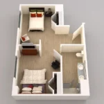 Maravilla at the Domain Rise apartments Austin Floor plan 9