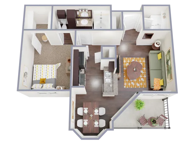 Providence Uptown Rise apartments Houston Floor plan 5