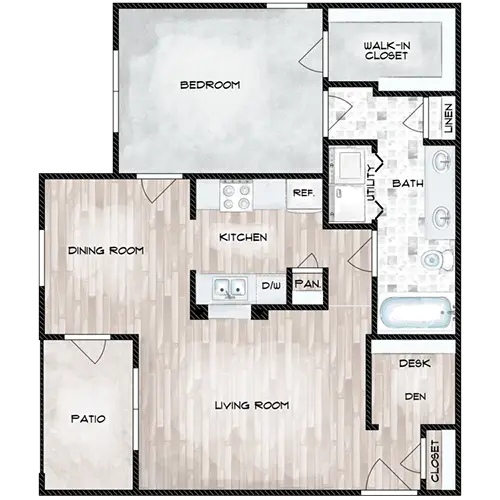 Remington Park Rise Apartments Houston FloorPlan 3