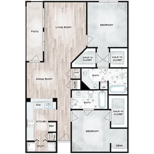 Remington Park Rise Apartments Houston FloorPlan 7