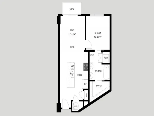 Seven Rise apartments Austin Floor plan 1
